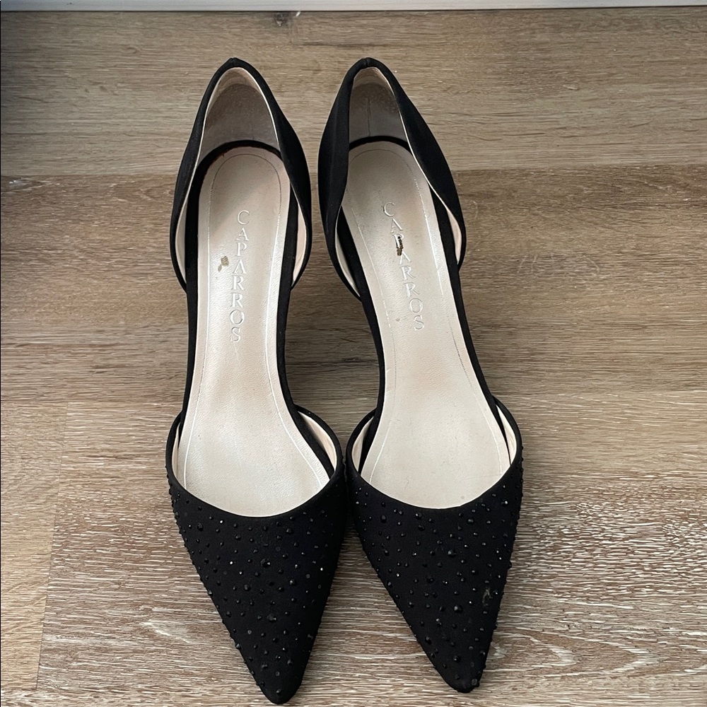 Caparros Black Studded Heels